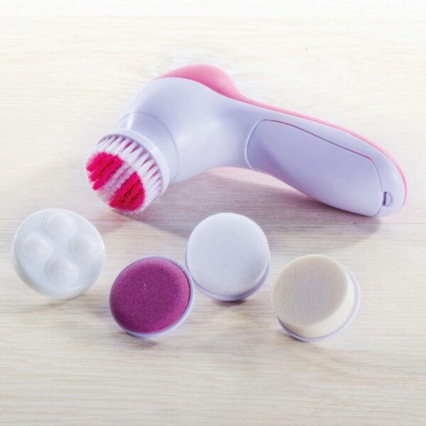 5-in-1 Electric Facial Cleansing Brush – Deep Clean, Exfoliate & Massage Set
